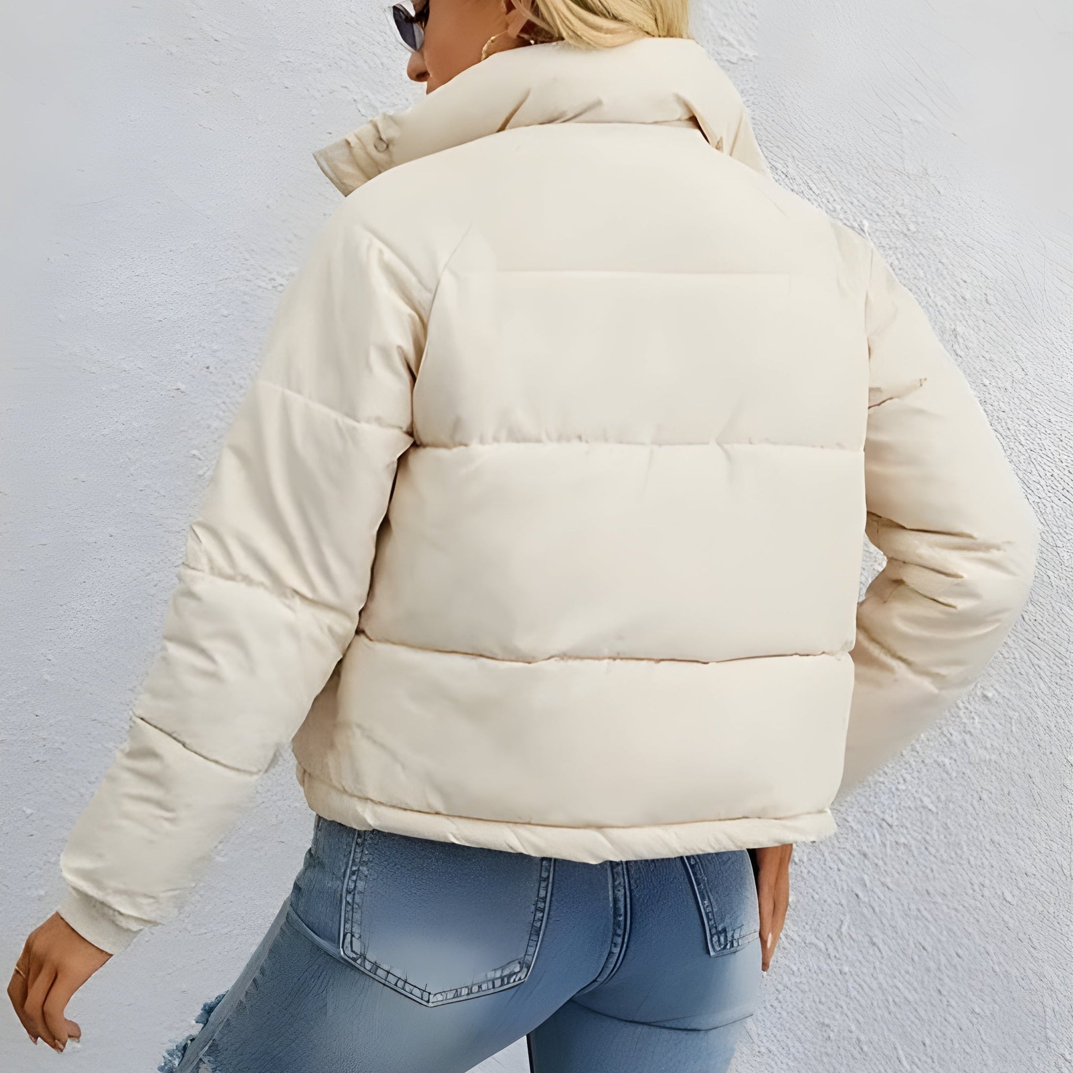 Studio Harvyn | Women - Puffer Jacket - Warm Zip High Collar
