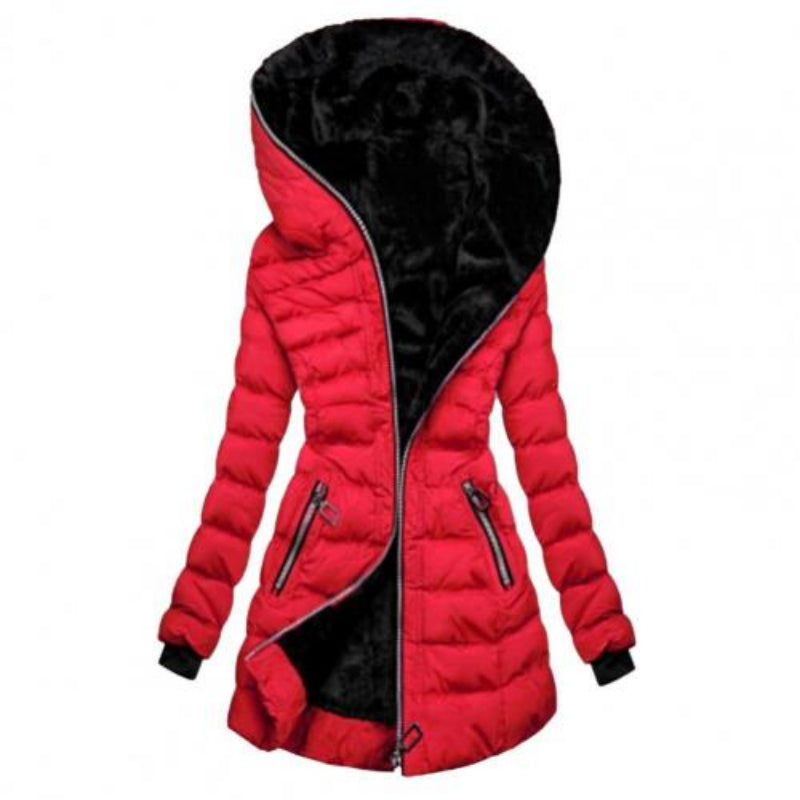 Studio Harvyn | Women - Long Zip Hooded Jacket - Padded Coat