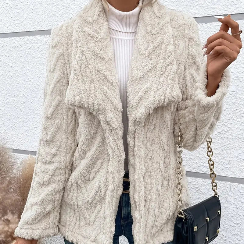 Studio Harvyn | Women - White Fleece Jacket - Comfortable Fabric
