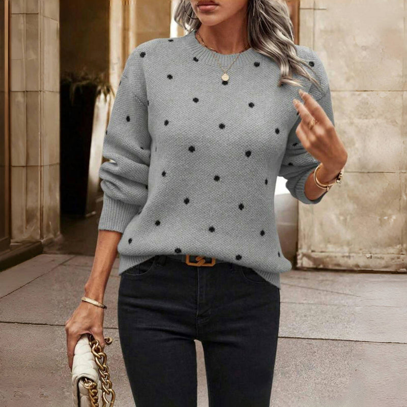 Studio Harvyn | Women - Polka Dot Knit Jumper - Stylish Design