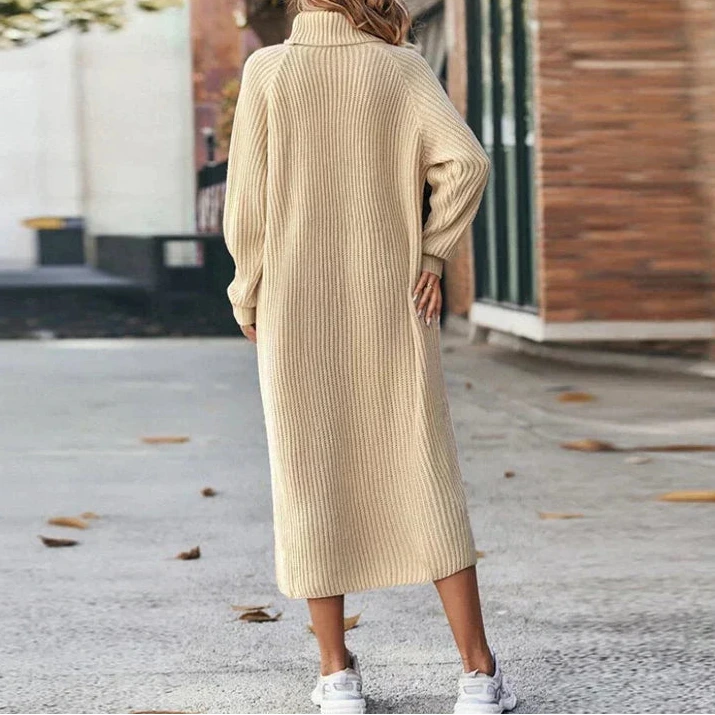 Studio Harvyn | Women - Midi Knitted Turtleneck Jumper Dress