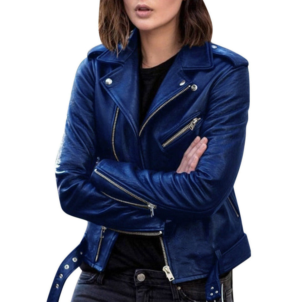 Studio Harvyn | Women – Casual Biker Jacket - Zip Closure Style
