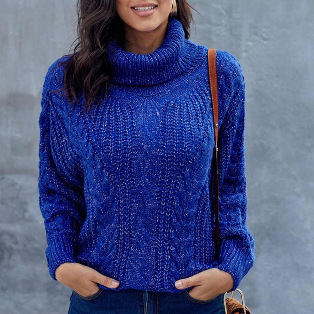 Studio Harvyn | Women – Cable Knit Turtleneck Sweater - Oversized Fit