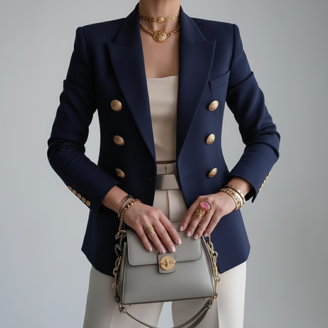 Studio Harvyn | Women - Stylish Double-Breasted Blazer Jacket
