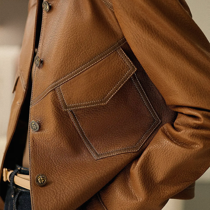 Studio Harvyn | Women – Brown Long Sleeve Jacket - Stylish Design