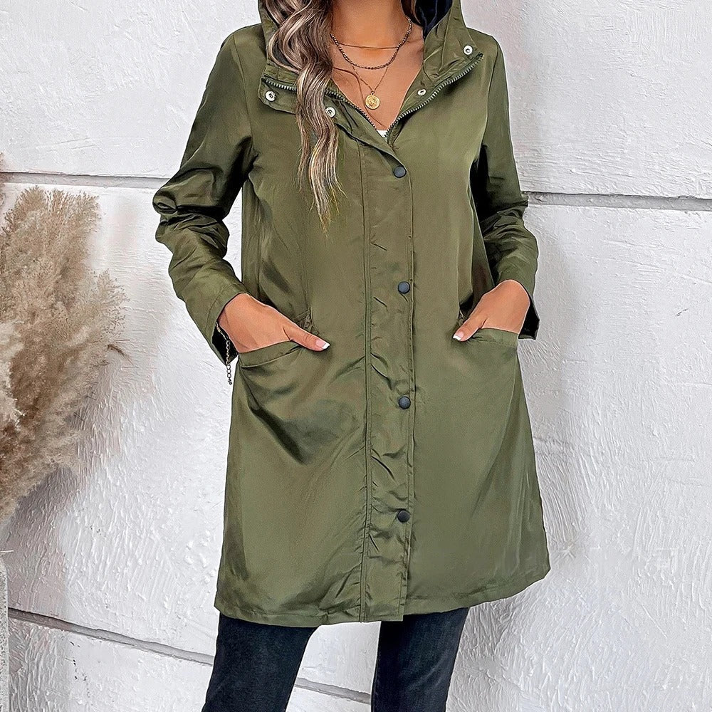 Studio Harvyn | Women - Long Autumn Jacket - High Collar