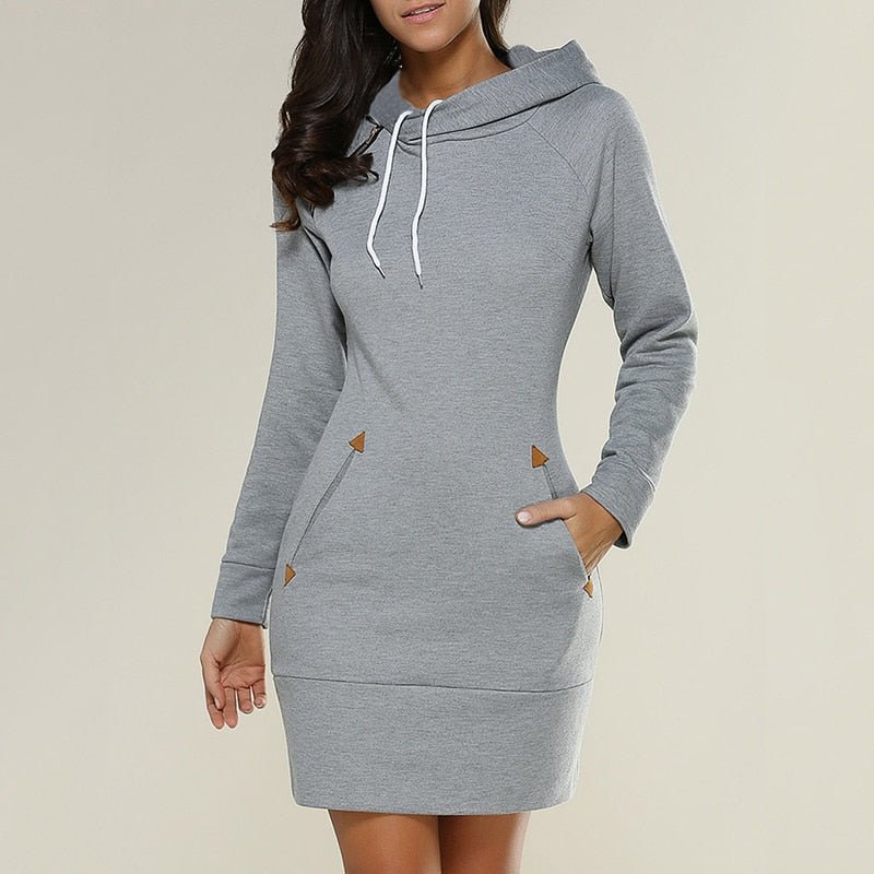 Studio Harvyn | Women - Jumper Dress - Cosy Hood & Pockets
