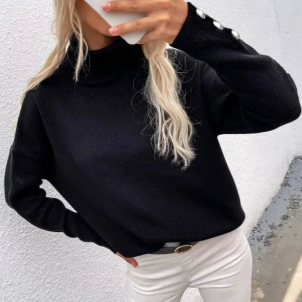 Studio Harvyn | Women - Ribbed Turtleneck Pullover - Oversized