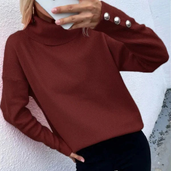 Studio Harvyn | Women - Ribbed Turtleneck Pullover - Oversized