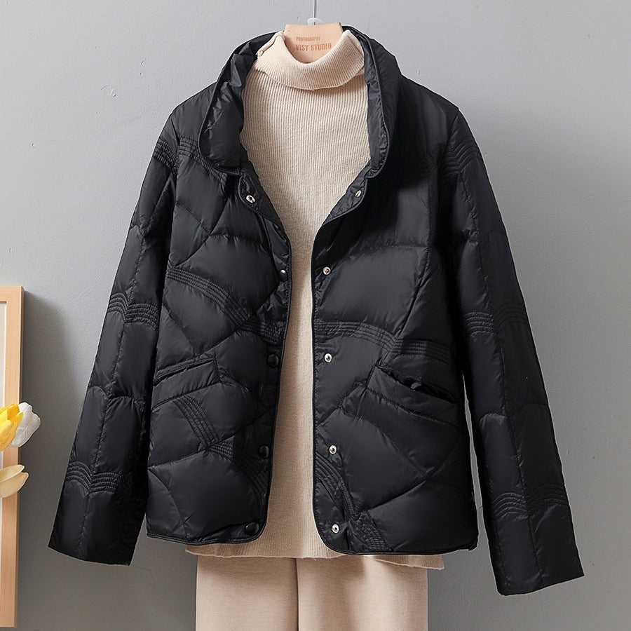 Studio Harvyn | Women – Quilted Lightweight Down Coat - Hip Length