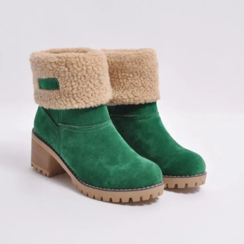 Studio Harvyn | Women - Chunky Heel Ankle Boots - Shearling Lined
