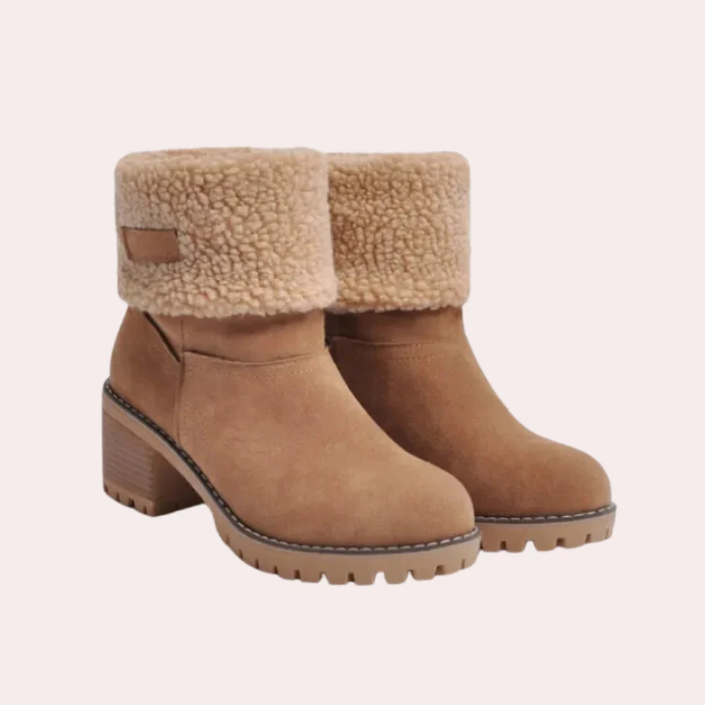 Studio Harvyn | Women - Chunky Heel Ankle Boots - Shearling Lined