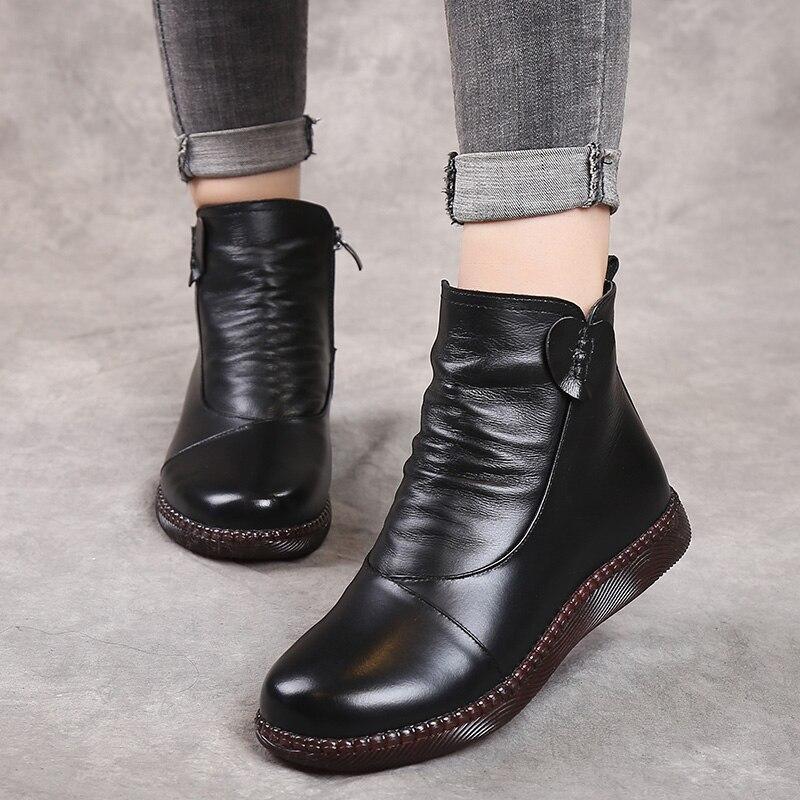 Studio Harvyn | Women – Faux Leather Ankle Boots - Ruched Front