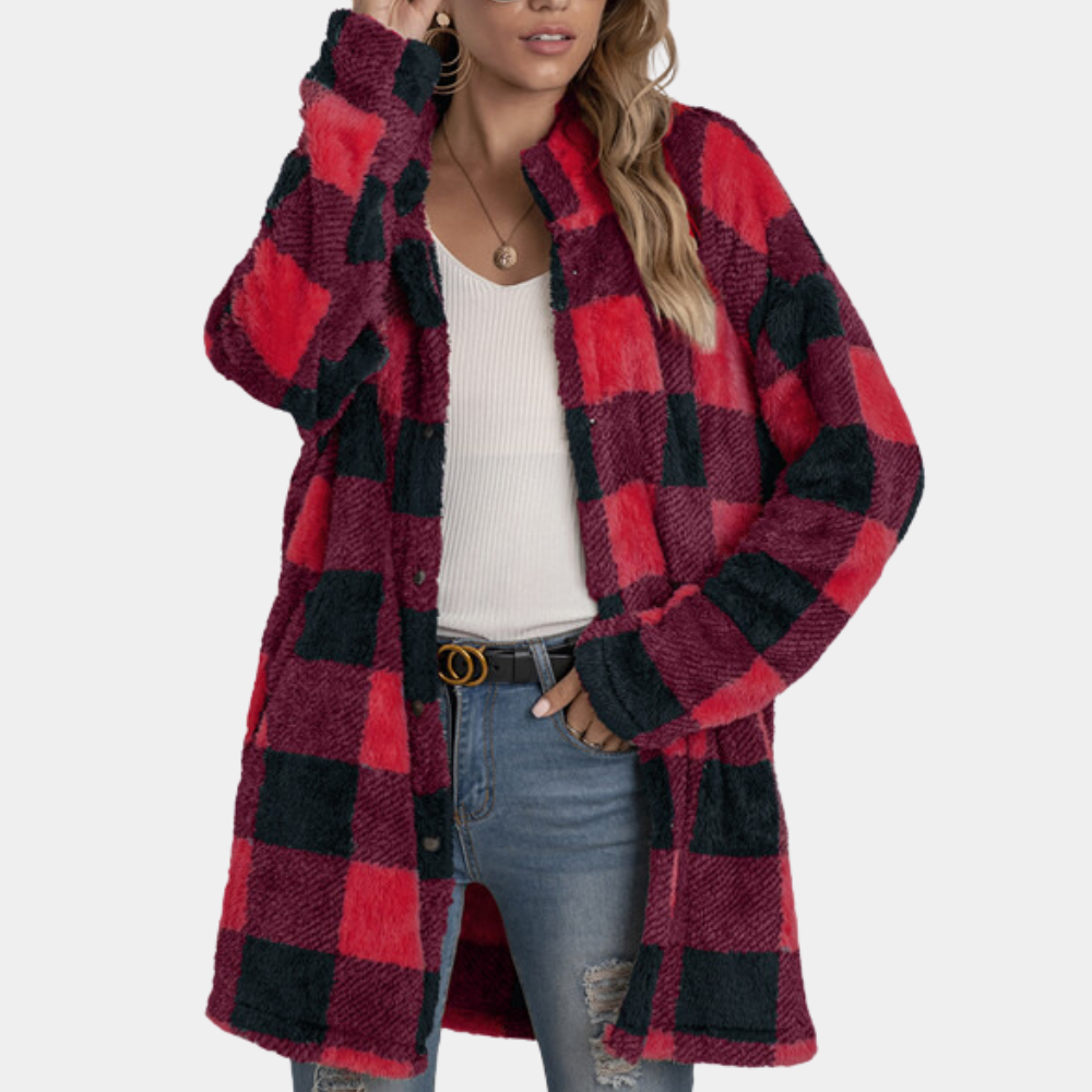 Studio Harvyn | Women - Elegant Check Coat - Winter Style