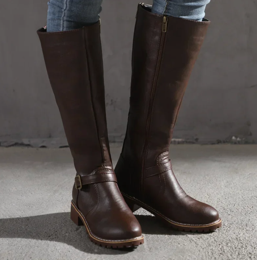 Studio Harvyn | Women – Knee High Boots - Low Heel