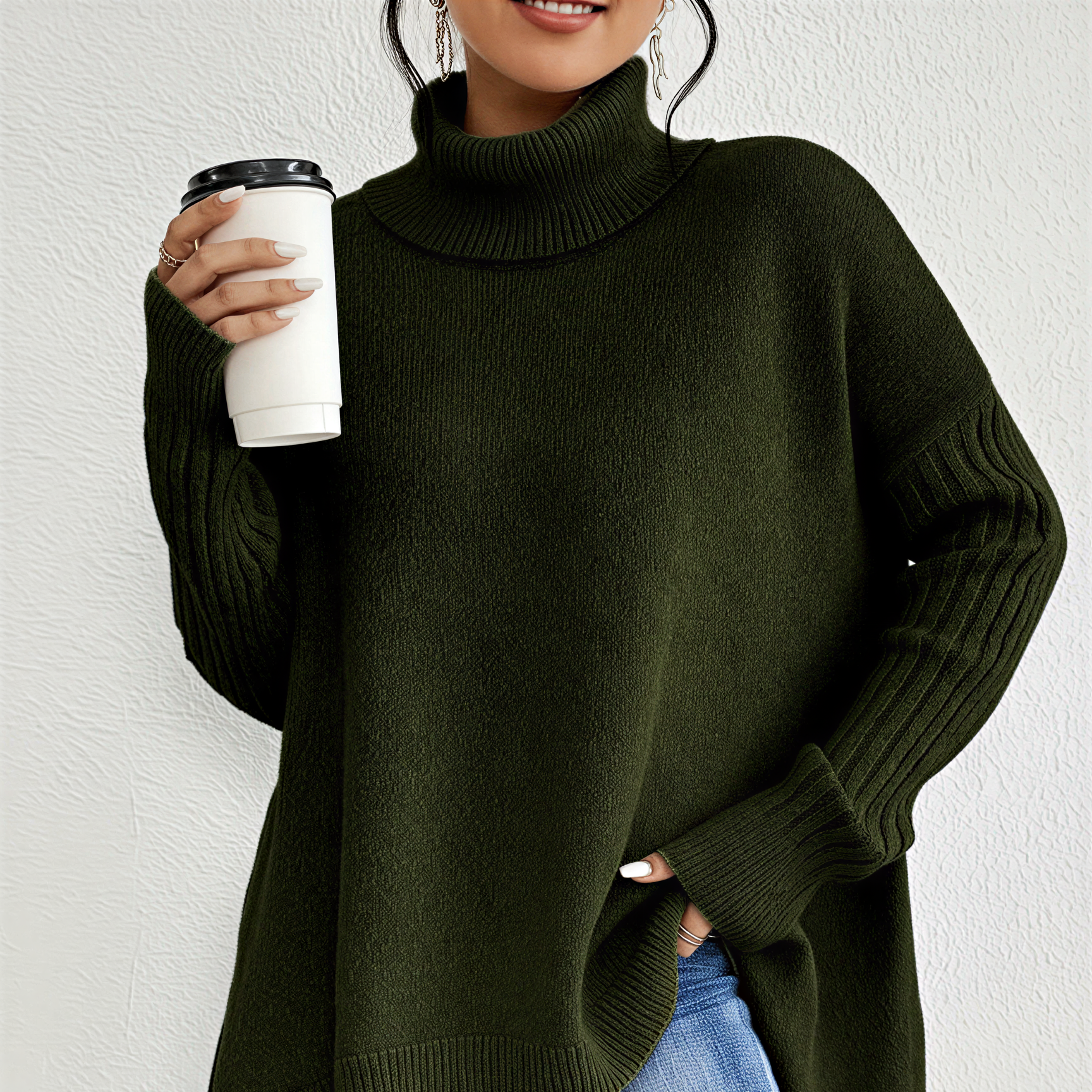 Studio Harvyn | Women - Turtleneck Jumper – Oversized Fit