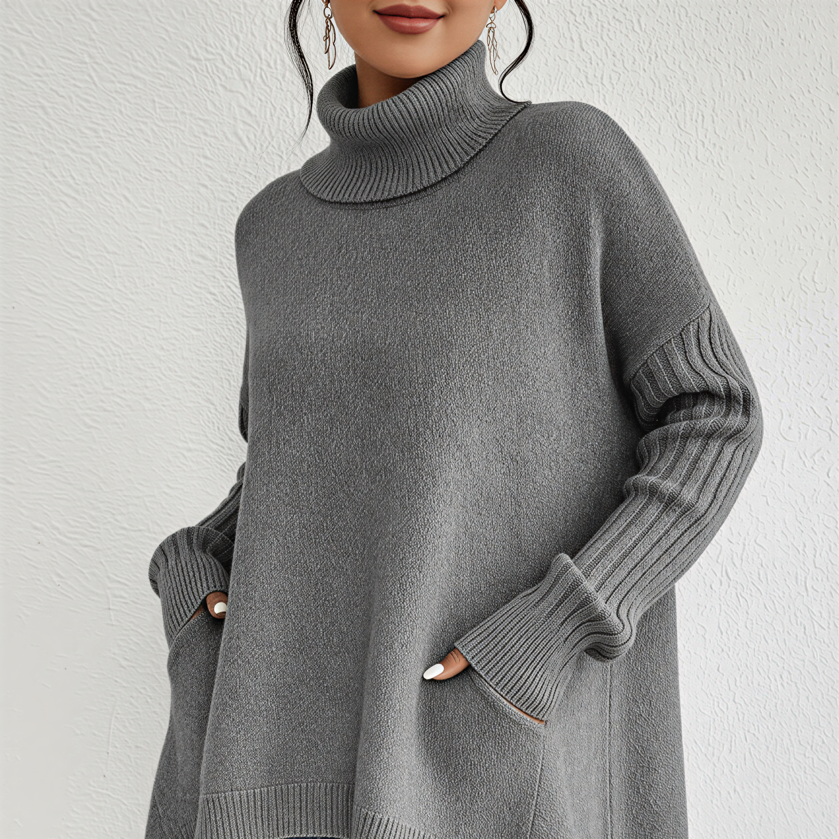 Studio Harvyn | Women - Turtleneck Jumper – Oversized Fit