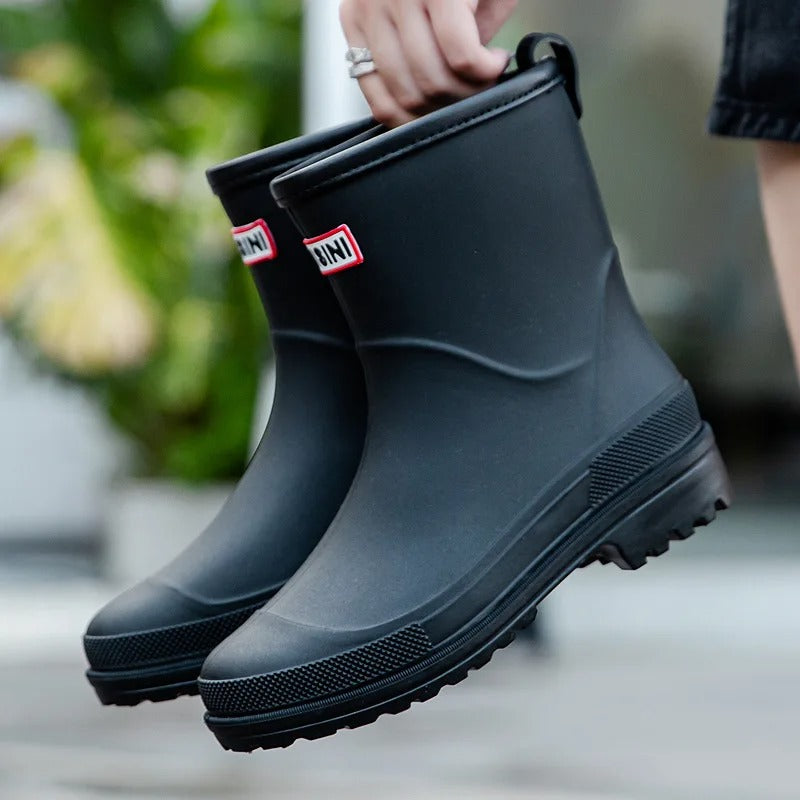 Studio Harvyn | Women – Mid-Calf Waterproof Rain Boots - Non-Slip Sole
