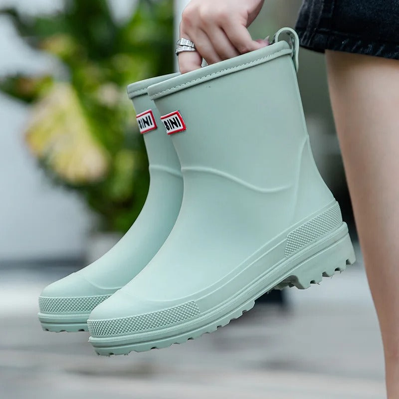 Studio Harvyn | Women – Mid-Calf Waterproof Rain Boots - Non-Slip Sole