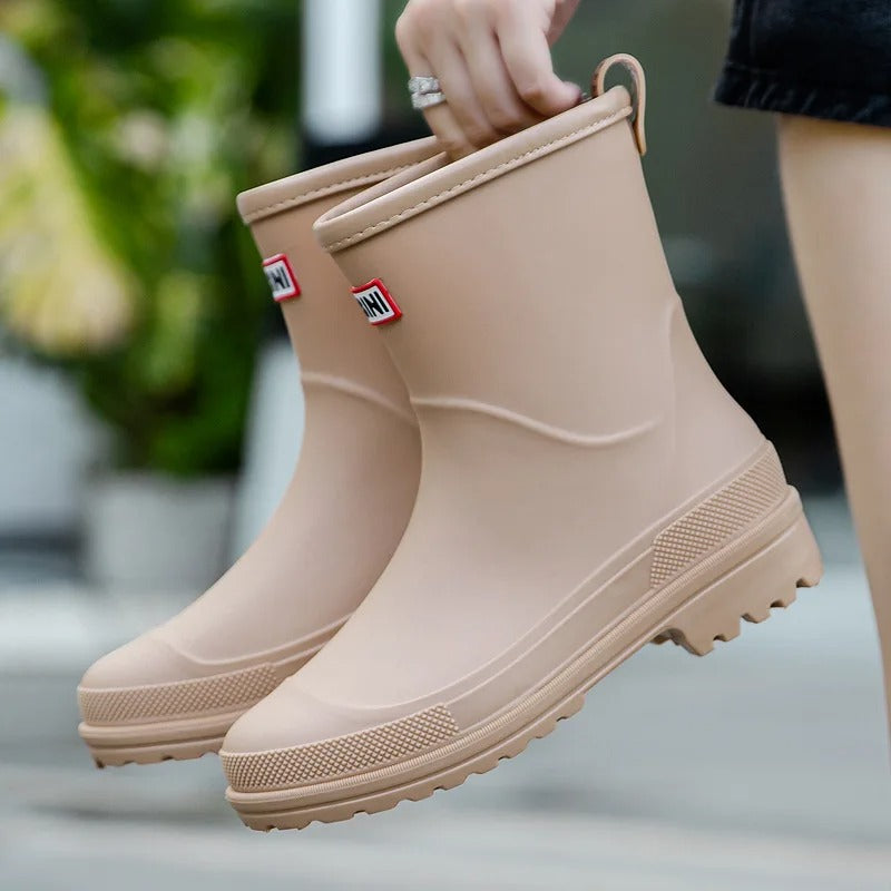 Studio Harvyn | Women – Mid-Calf Waterproof Rain Boots - Non-Slip Sole