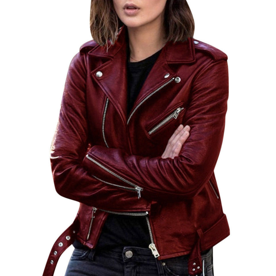 Studio Harvyn | Women – Casual Biker Jacket - Zip Closure Style