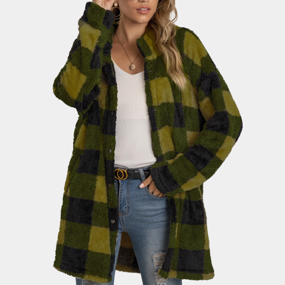 Studio Harvyn | Women - Elegant Check Coat - Winter Style